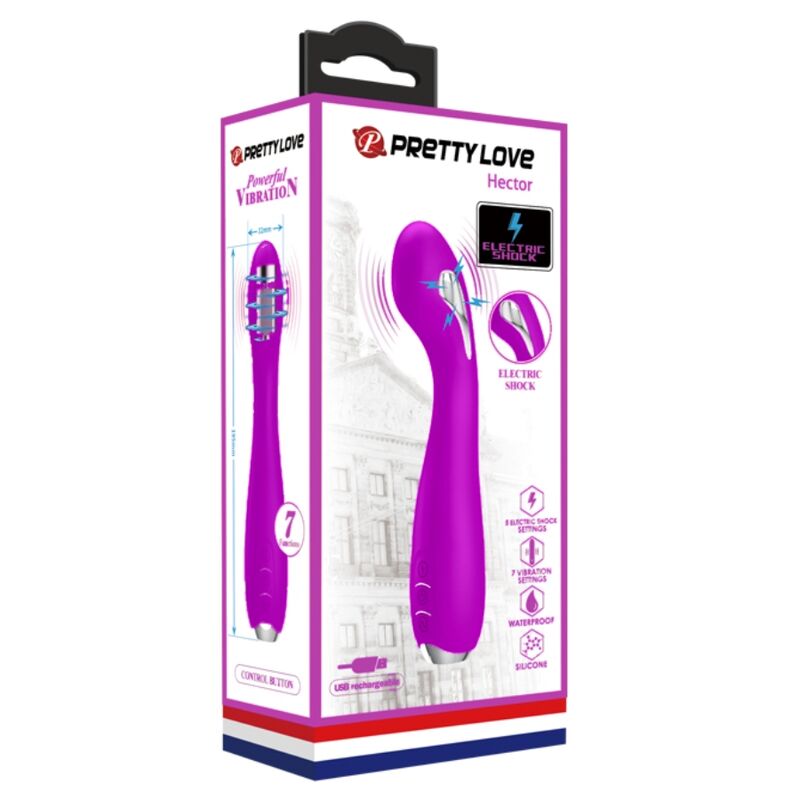 PRETTY LOVE – WIEDERAUFLADBARER ELEKTROSCHUSS-VIBRATOR HECTOR – WASSERDICHT, LILA