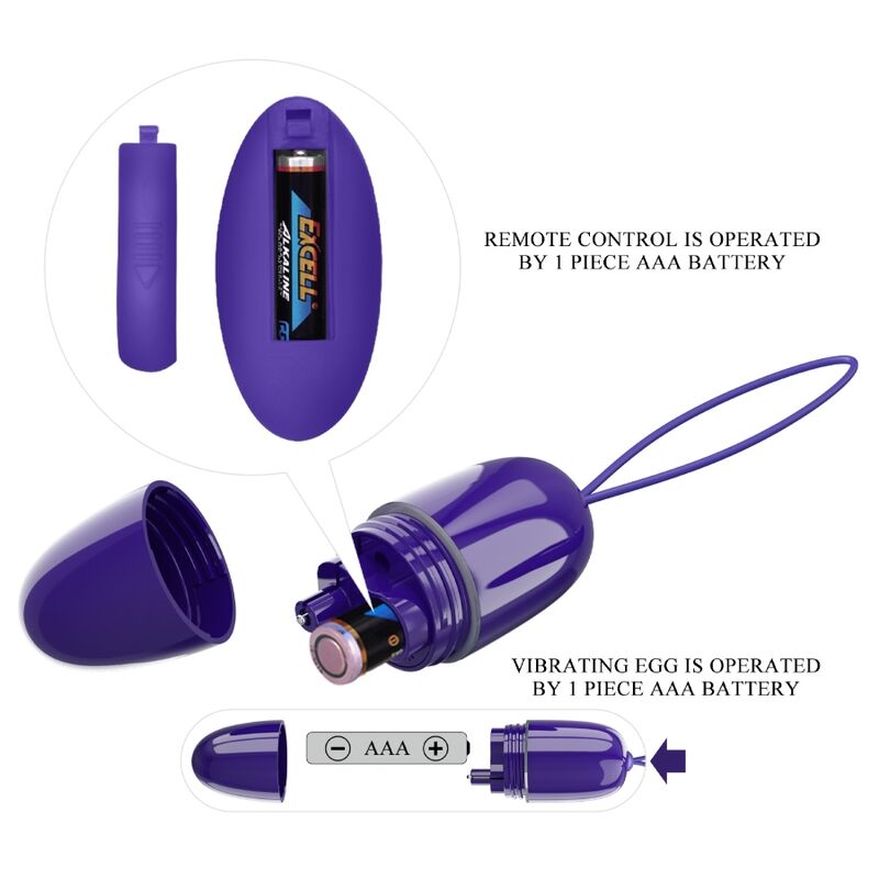 Selkie Youth Mini-Vibrationsei mit Fernbedienung, Lila