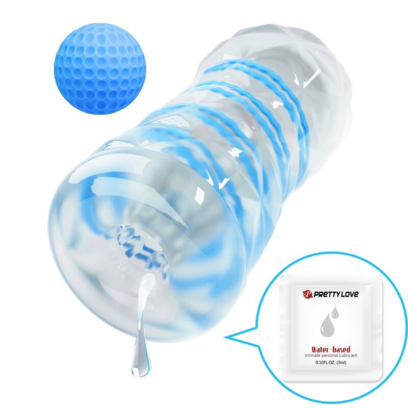 Kleiner blauer Spiralmasturbator