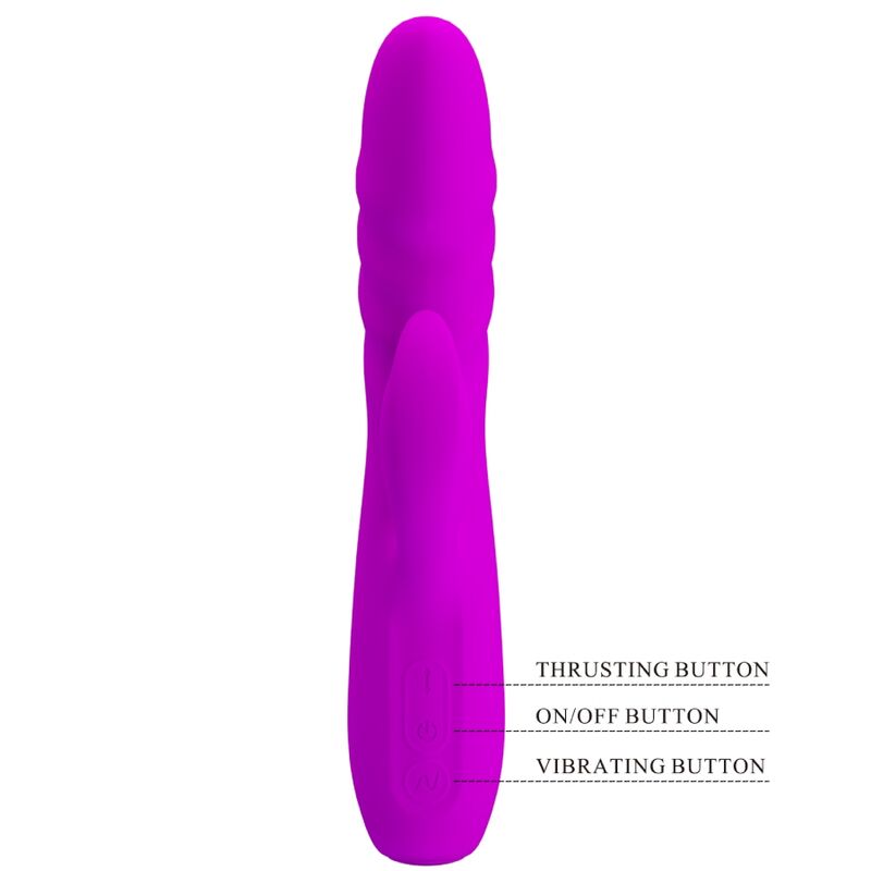 Lila wiederaufladbarer Rabbit-Vibrator Melanie