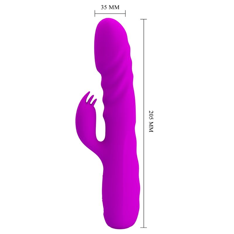 Lila wiederaufladbarer Rabbit-Vibrator Melanie