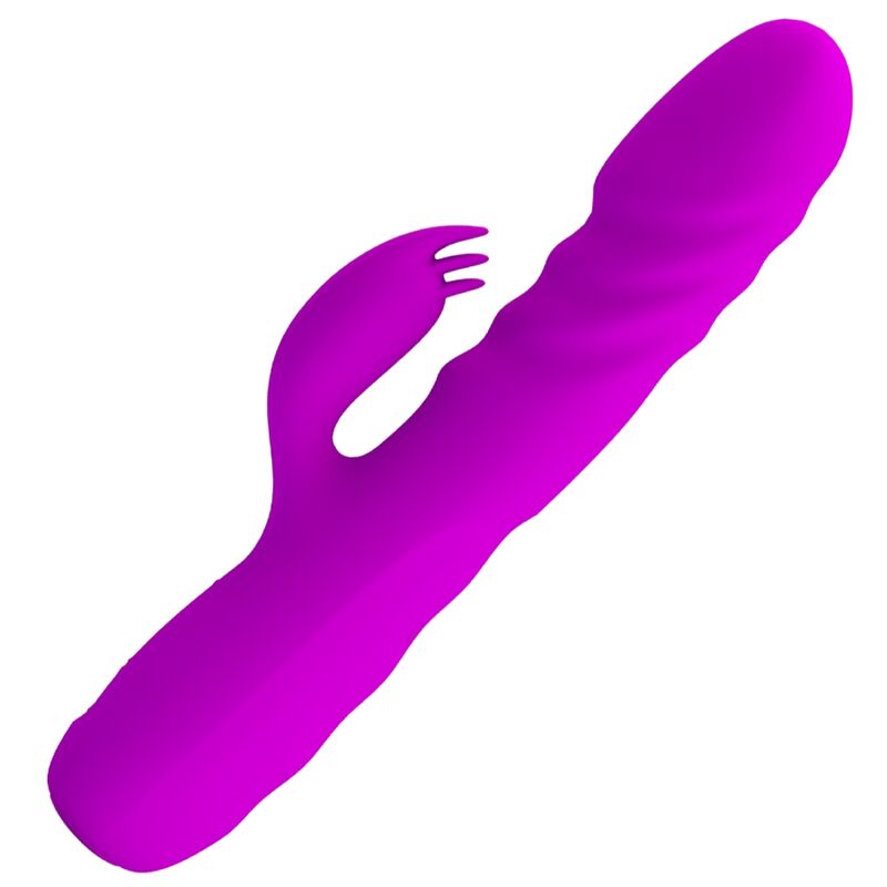 Lila wiederaufladbarer Rabbit-Vibrator Melanie
