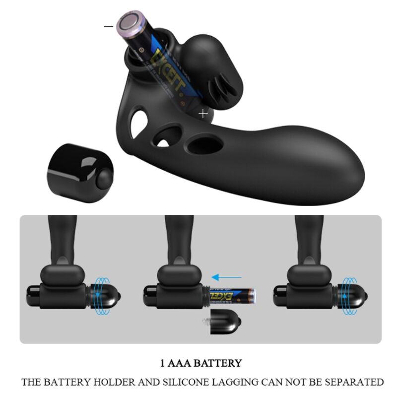 Orlando Schwarze Vibrator-Fingerabdeckung