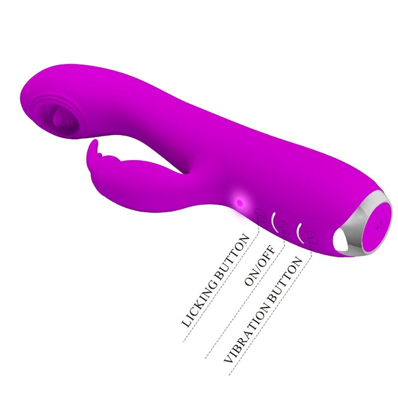 Rachel Wiederaufladbarer Vibrator mit Saugnapf Lila