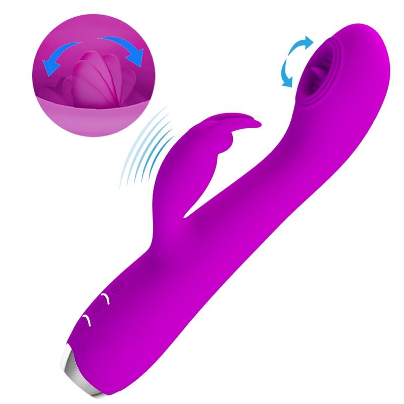 PRETTY LOVE - RACHEL WIEDERAUFLADBARER VIBRATOR MIT LILA SAUGKAPSEL