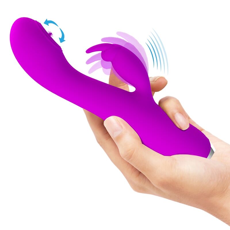 PRETTY LOVE - RACHEL WIEDERAUFLADBARER VIBRATOR MIT LILA SAUGKAPSEL