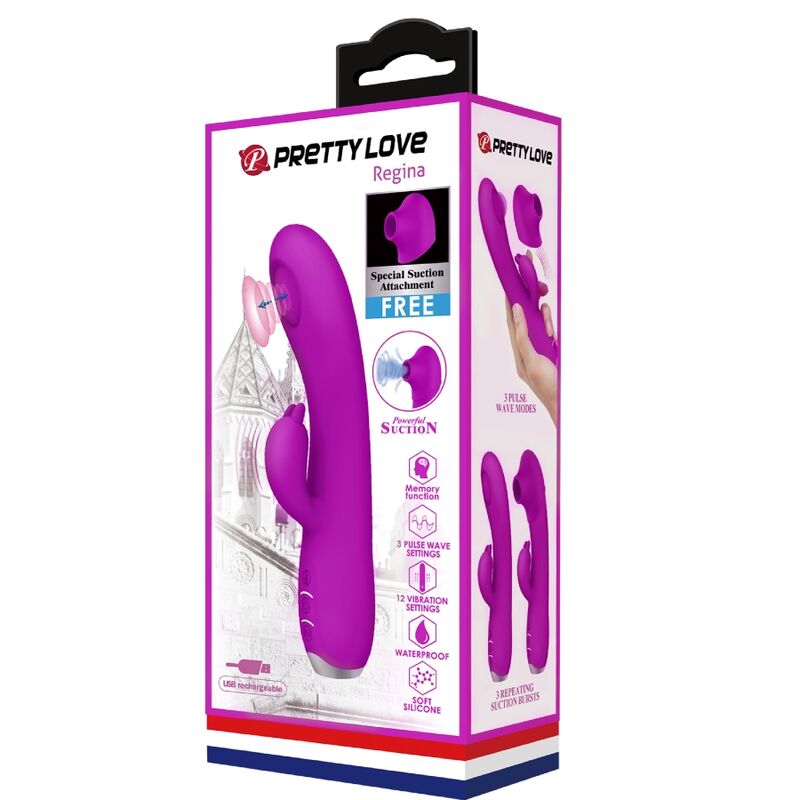 PRETTY LOVE – REGINA WIEDERAUFLADBARER VIBRATOR – LILA SAUGGEL