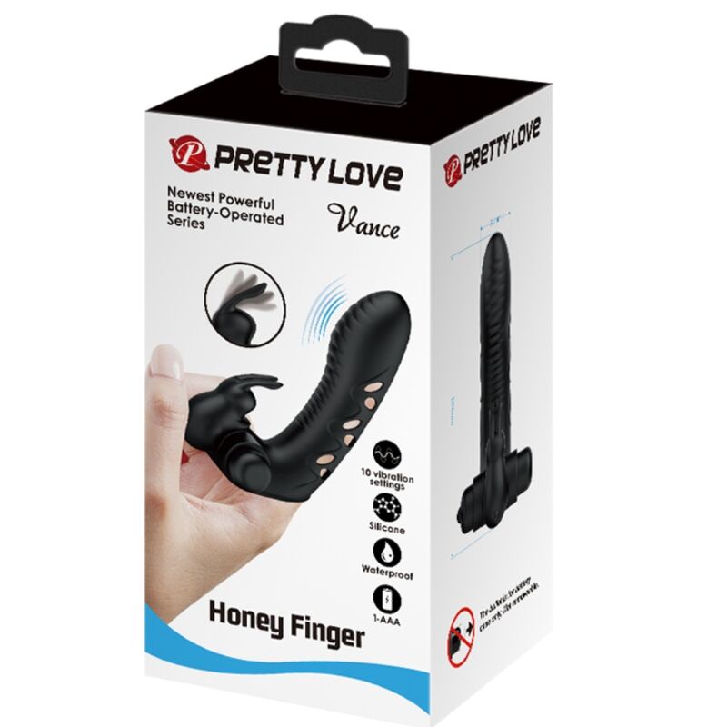 PRETTY LOVE - VANCE BLACK RABBIT VIBRATOR FINGER DID