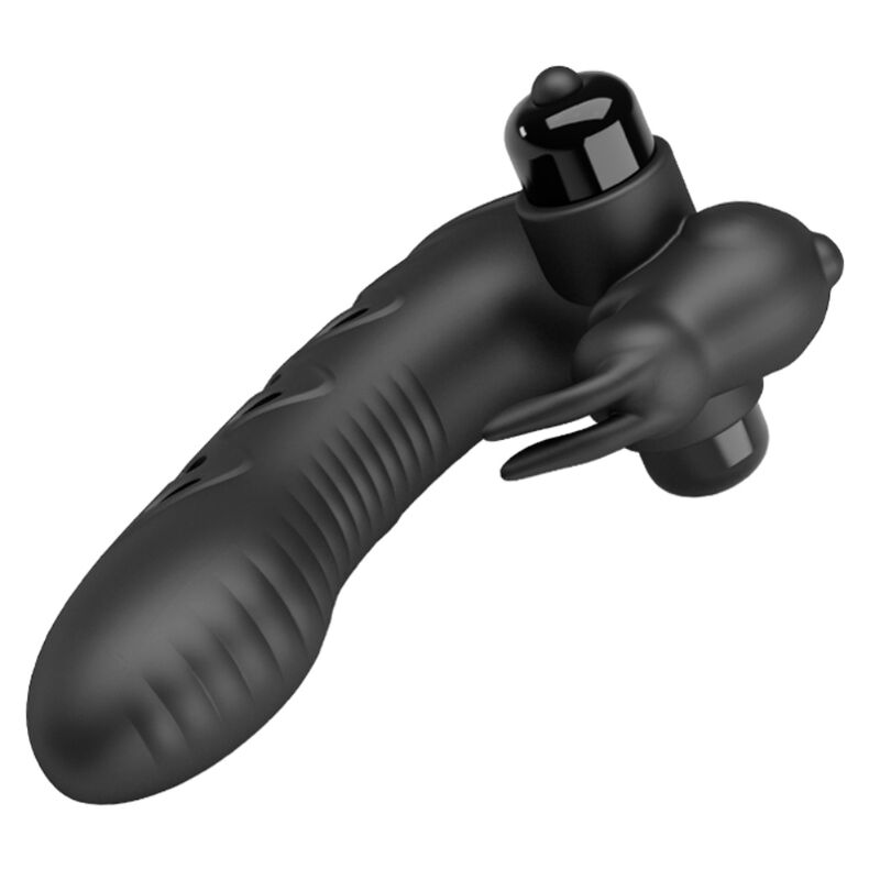 Vance Black Rabbit Vibrator-Fingerabdeckung
