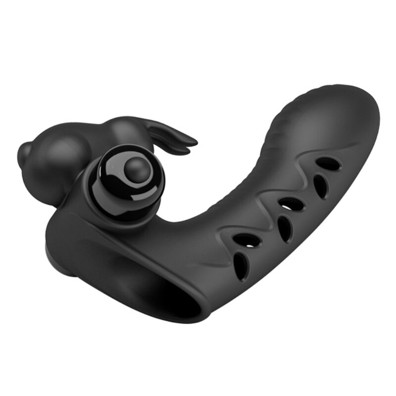 Vance Black Rabbit Vibrator-Fingerabdeckung