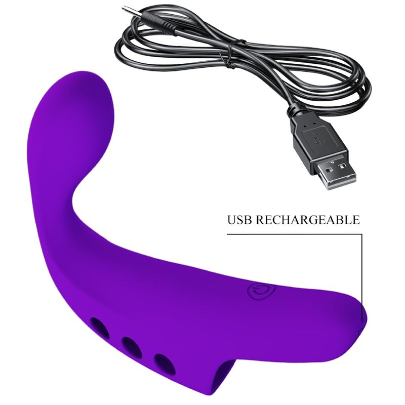 PRETTY LOVE - Wiederaufladbarer Fingervibrator Gorgon Purple