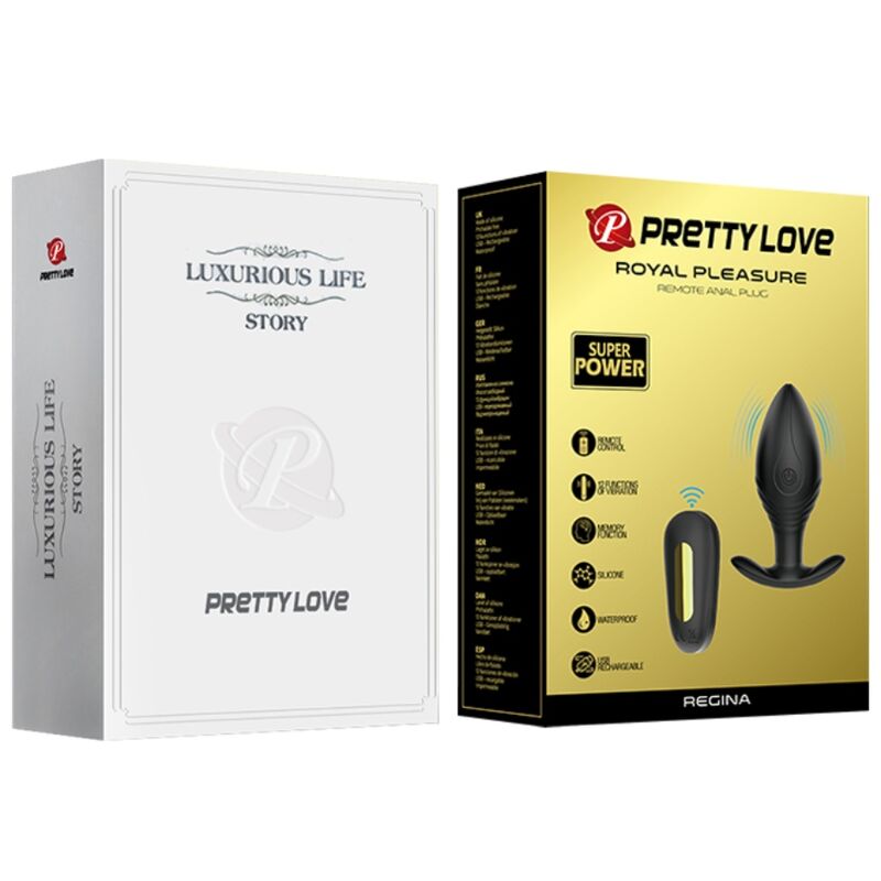 PRETTY LOVE - REGINA ANALPLUG WIEDERAUFLADBARER VIBRATOR SCHWARZ