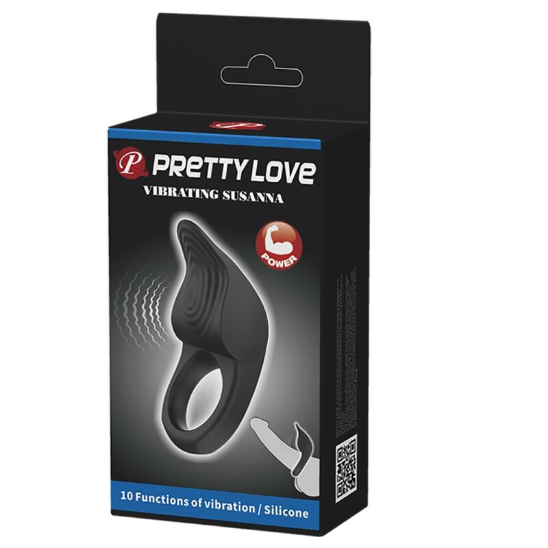 PRETTY LOVE - SUSANNA BLACK VIBRIERENDER PENISRING