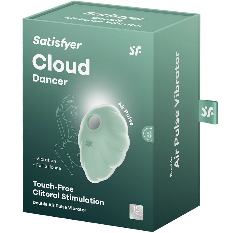 SATISFYER - CLOUD DANCER VIBRATOR GREEN AIR PULSE