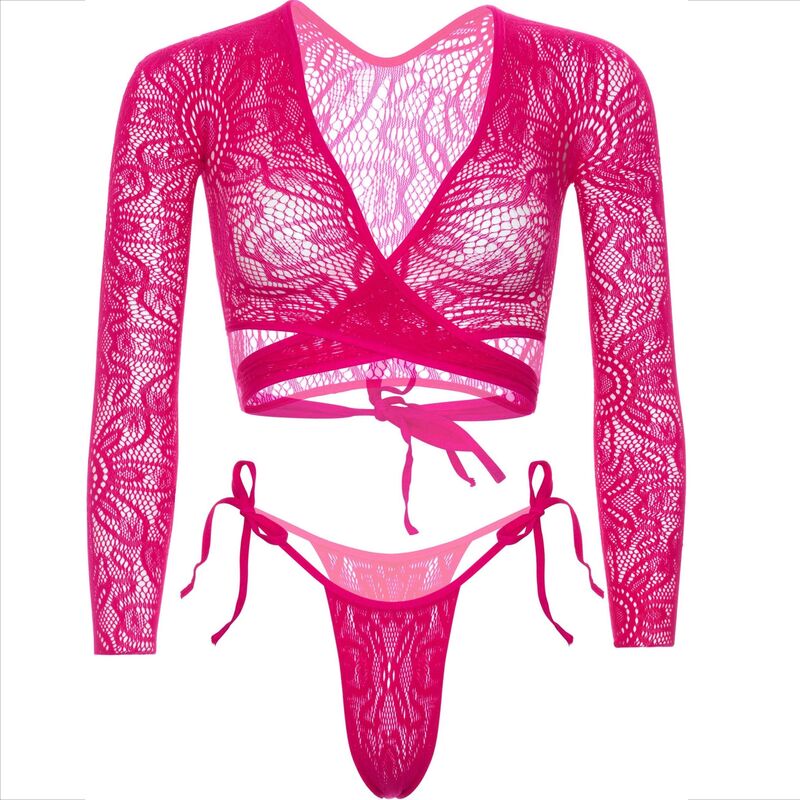 LEG AVENUE - KURZES SPITZENTOP MIT TIEFKLEBER