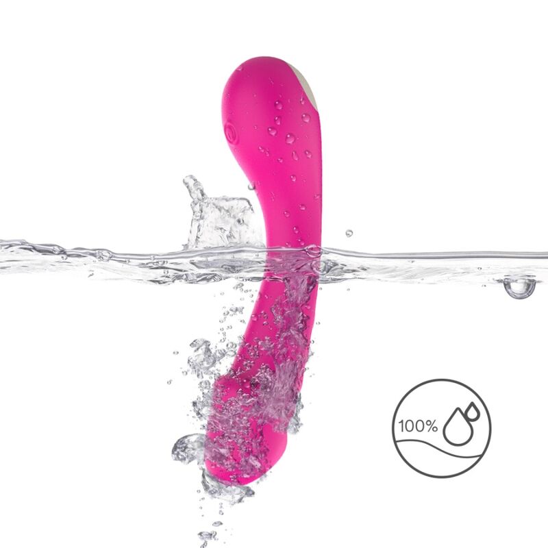 Fuchsiafarbener G-Punkt-Vibratordildo aus Silikon
