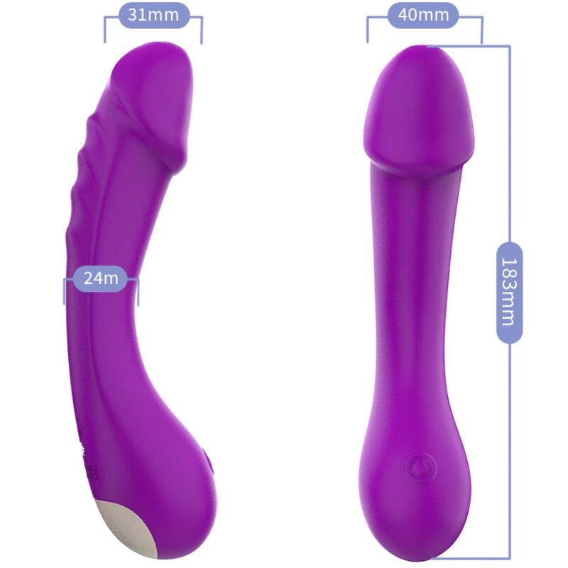 Lilafarbener G-Punkt-Vibratordildo aus Silikon