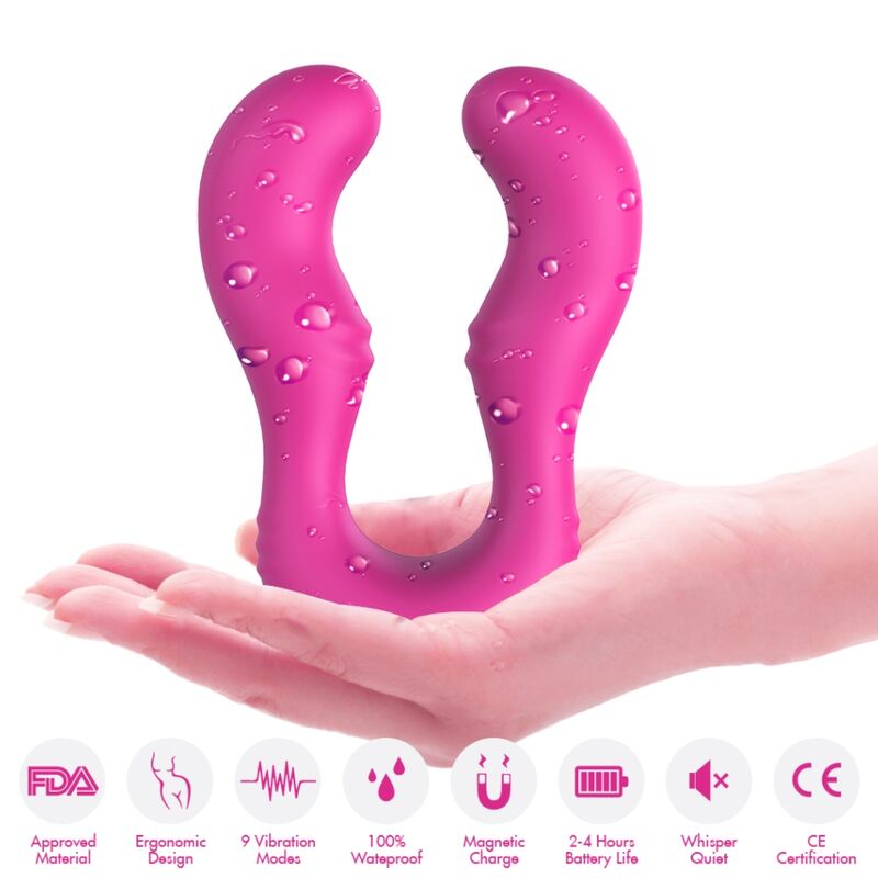 ARMONY - SERAPH VIBRATOR MIT DOPPELFERNBEDIENUNG, FUCHSIA