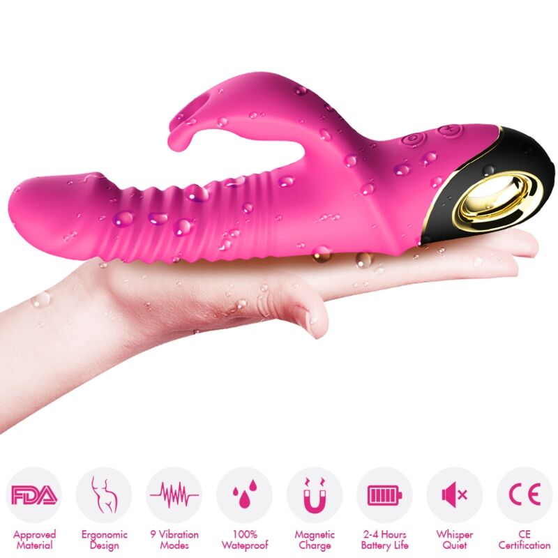 Zing Dildovibrator Kaninchen Fuchsie