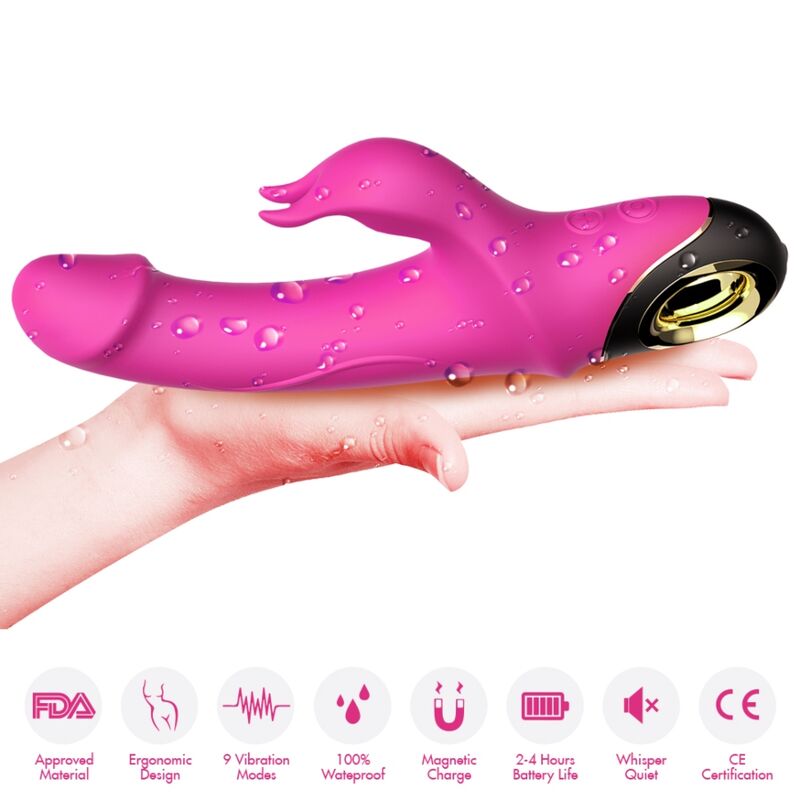 ARMONY - METEROR DILDO HASE VIBRATOR ROTATOR FUCHSIA