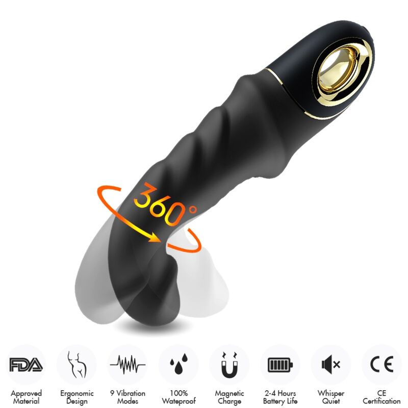ARMONY - JOYBLADE SCHWARZER ROTIERENDER VIBRATOR DILDO