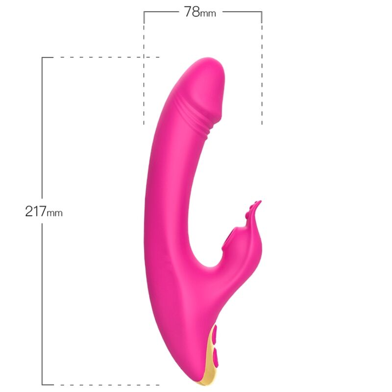 Cotes du rabbit Love fuchsia d'Armony : 217 mm de long et 78 mm d'écartement