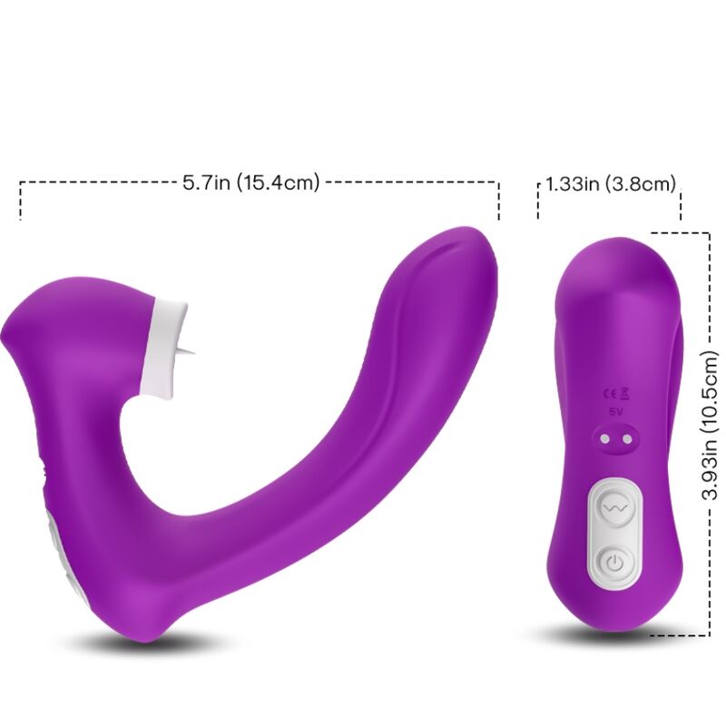 ARMONY - SECRETKISS LECKEN VIBRANT CLITO &amp; GEBOGENER VIBRATOR LILA