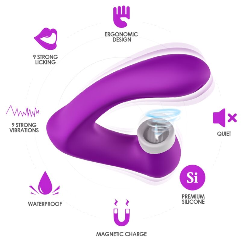 ARMONY - SECRETKISS LECKEN VIBRANT CLITO &amp; GEBOGENER VIBRATOR LILA