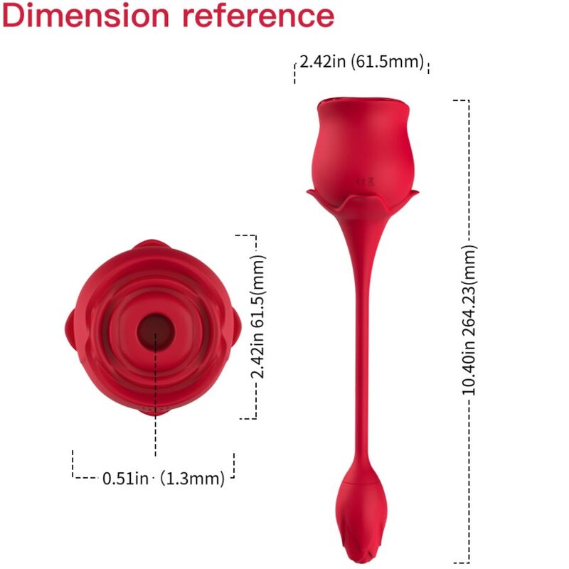 ARMONY – PINKER KLITORIS-ASPIRATOR UND VIBRATOR, 10 MODI, ROT