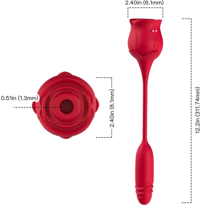ARMONY - ROSEKNIGHT CLITORIS ASPIRATOR UND VIBRATOR ROT