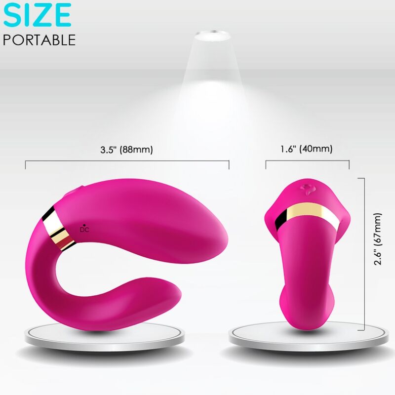 ARMONY - CRESCENT VIBRATOR FÜR PAARE MIT FERNBEDIENUNG, FUCHSIA
