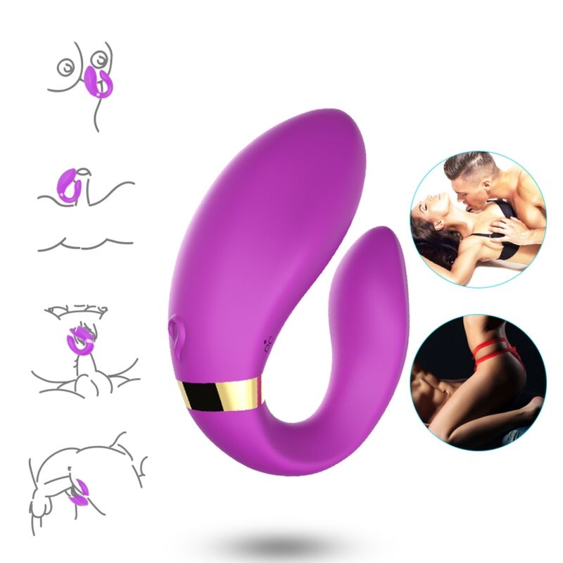 ARMONY - Halbmondförmiger Vibrator für Paare mit Fernbedienung, Lila