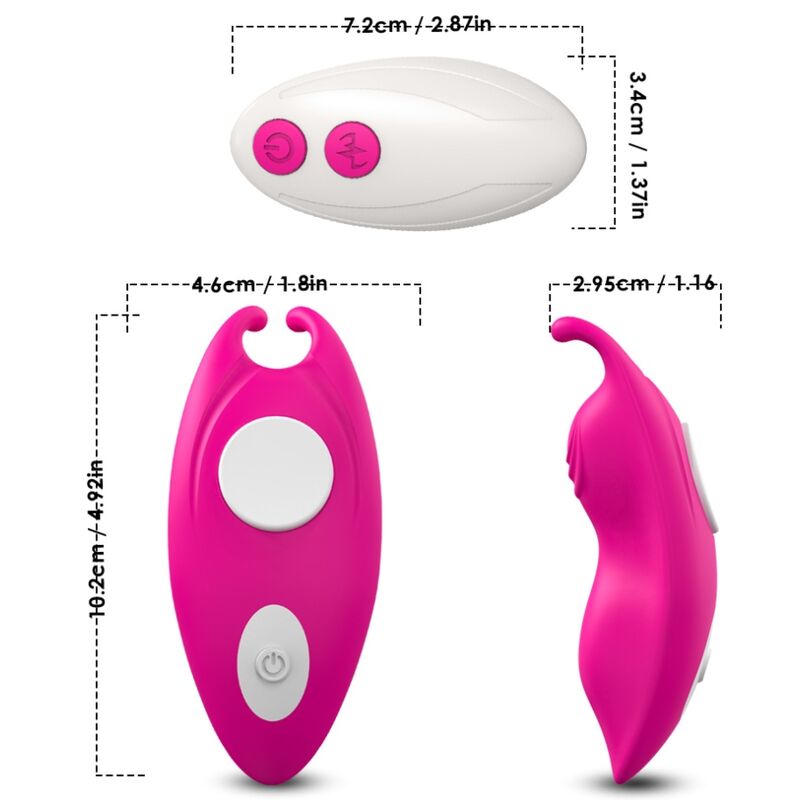 ARMONY - HONEYBEE Tragbare Höschen mit G-Punkt-Vibrator und Fernbedienung, Fuchsia