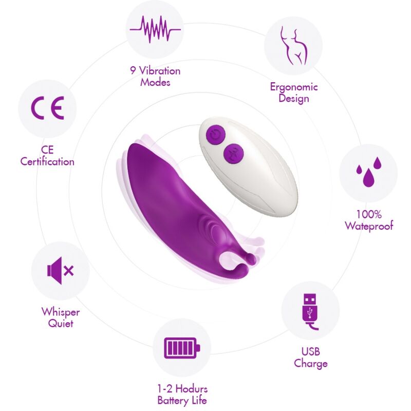 ARMONY - HONEYBEE Tragbare Höschen mit G-Punkt-Vibrator und Fernbedienung, Fuchsia
