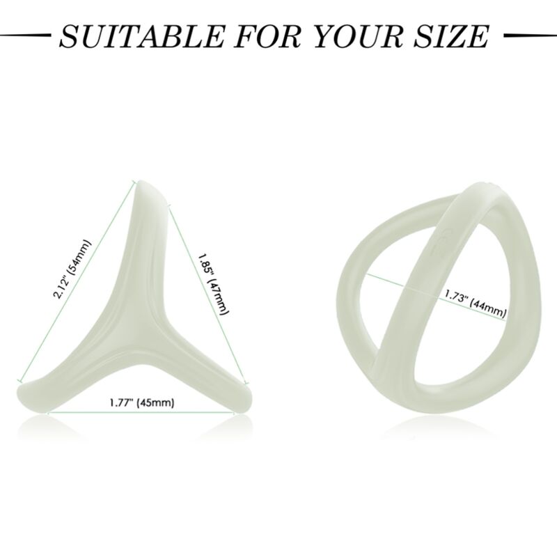 Cockring Triple Tresor Double Silicone Extensible - Armony