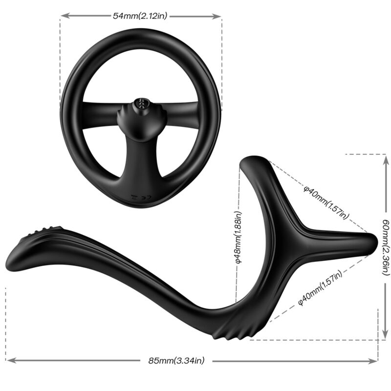 ARMONY - DOPPELTER SCHWARZER SCHATZ ANALRING