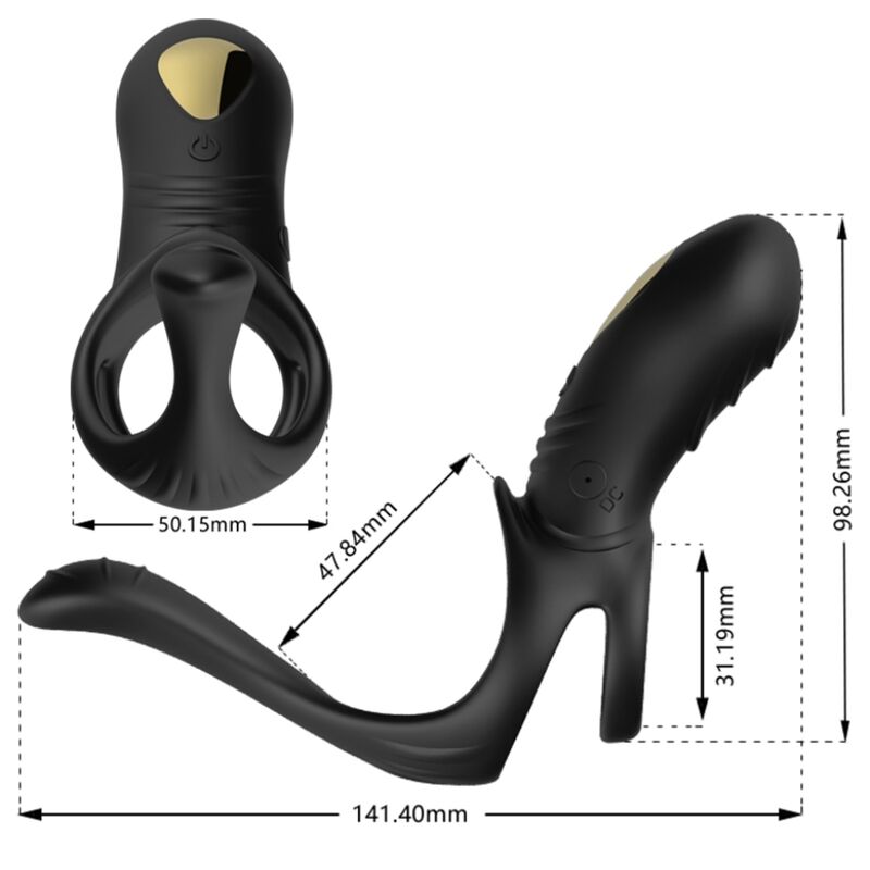 ARMONY - JOY JUMPER RINGVIBRATOR FÜR PAARE &amp; FERNBEDIENUNG ANALPLATTE SCHWARZ