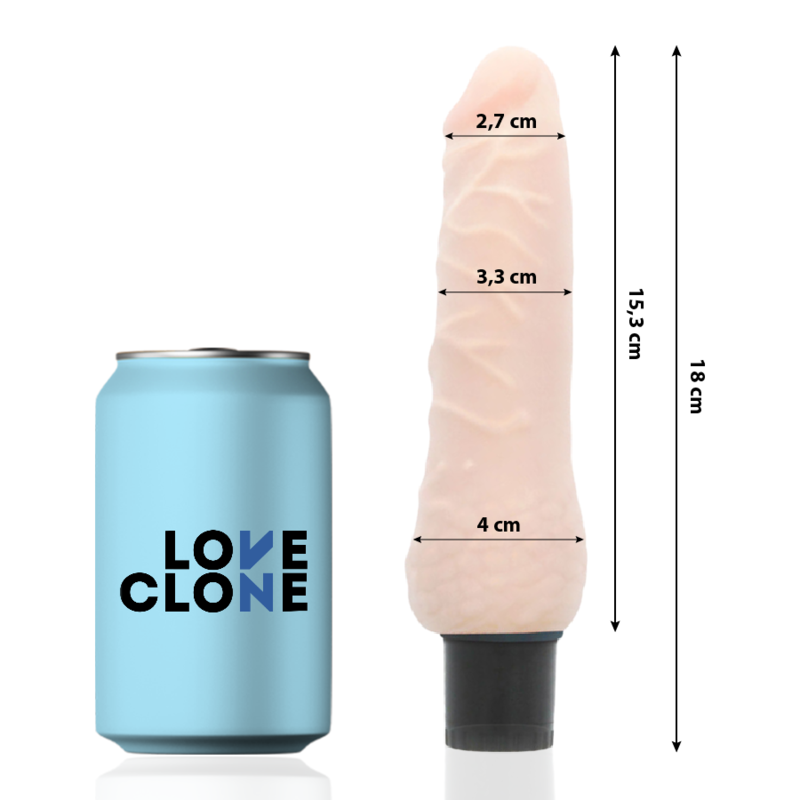 LOVECLONE - SVEN Selbstschmierender Vibrator 18,5 cm -O- 3,3 cm