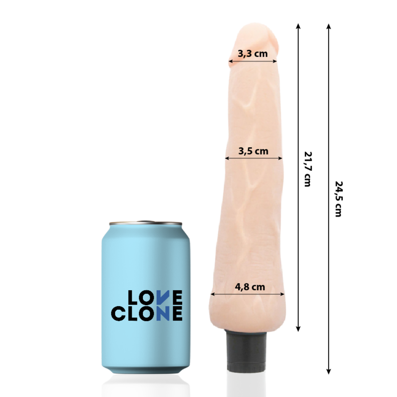 LOVECLONE - RAGNAR Selbstschmierender Vibrator 24,5 cm -O- 3,5 cm