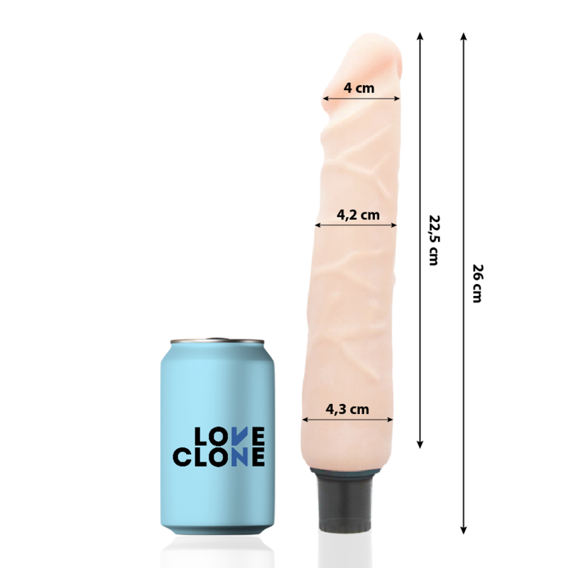 LOVECLONE - JANSEN Selbstschmierender Vibrator 26 cm -O- 4,2 cm