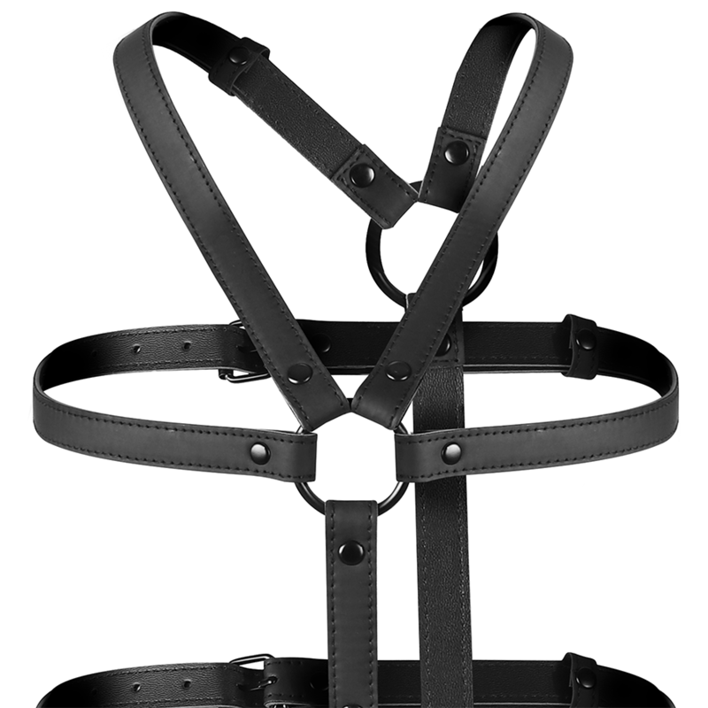 Fetisch-Submissive-Bondage – Verstellbares Torso- und Armgeschirr