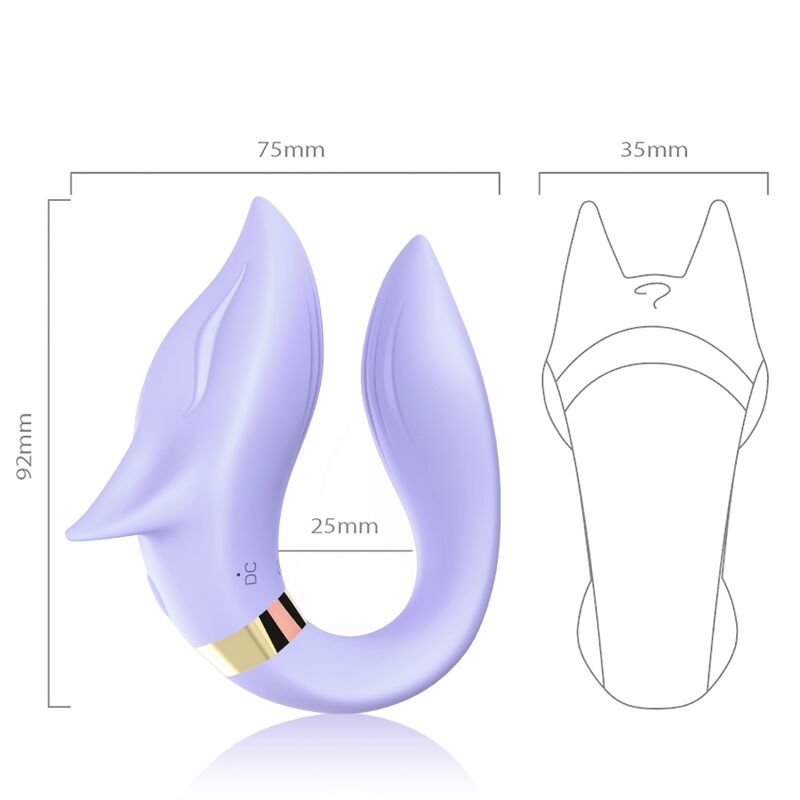 ARMONY - FOX VIBRATOR FÜR PAARE MIT FERNBEDIENUNG, LILA