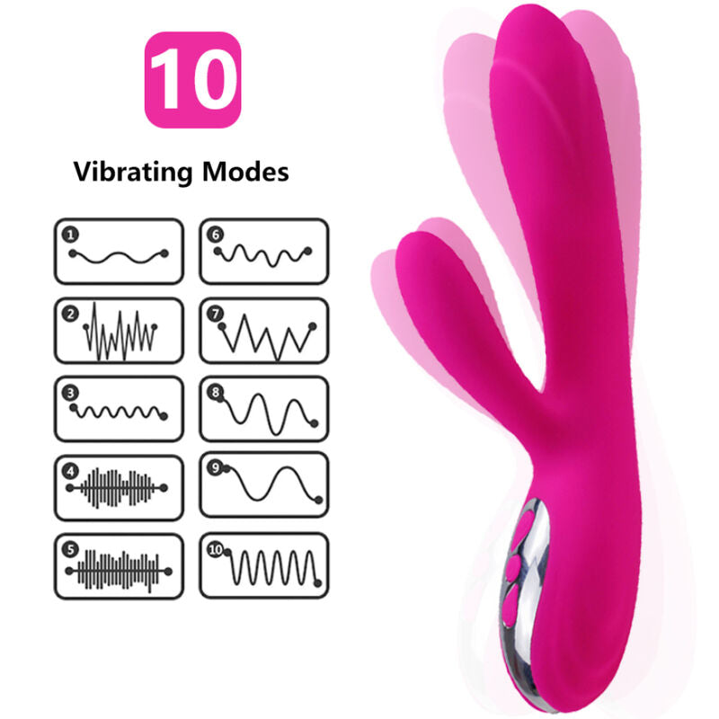 ARMONY – FLEXIBLER VIBRATOR &amp; STIMULATOR MIT WÄRMEEFFEKT, FUCHSIA