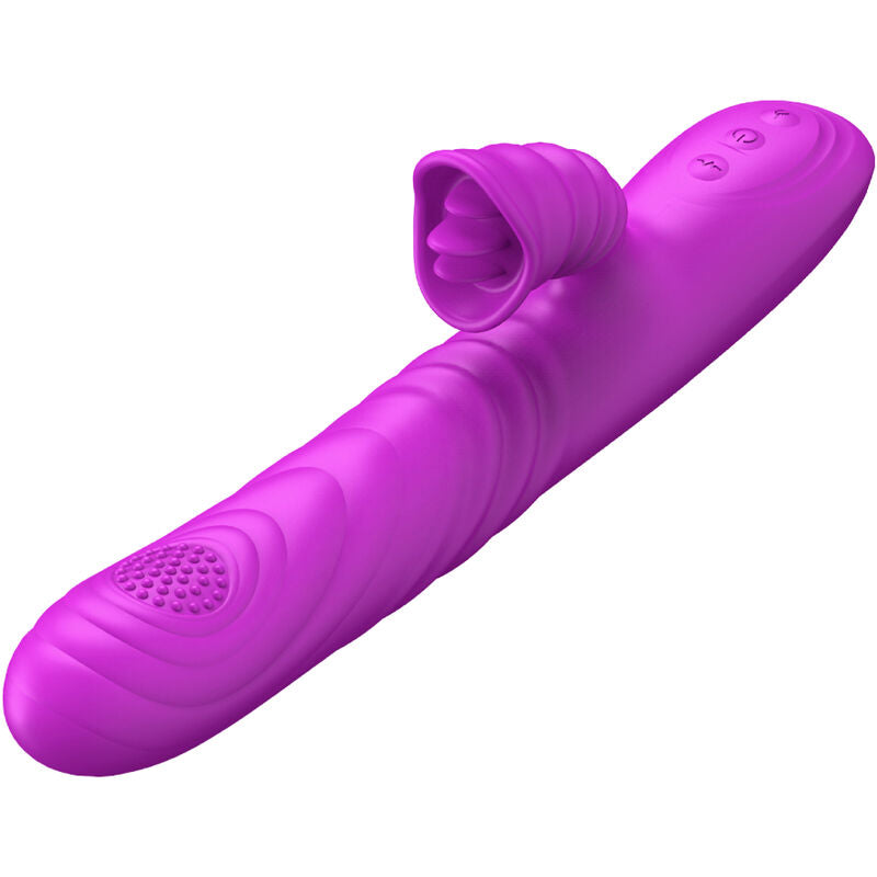 Angelia Multifunktionsvibrator mit stimulierender Zunge, violetter Wärmeeffekt