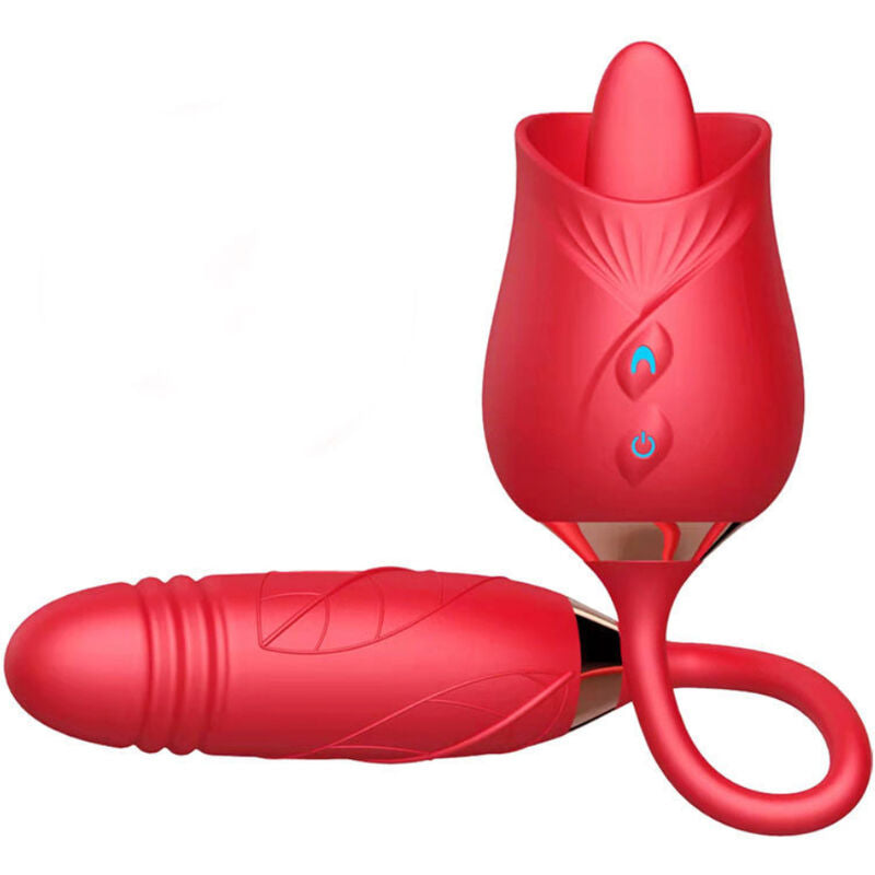 ARMONY - DELIGHT &amp; THUSTING BLUMENVIBRATOR MIT ROTER ZUNGE