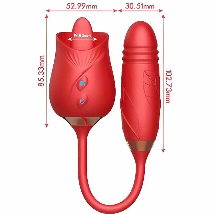 ARMONY - DELIGHT &amp; THUSTING BLUMENVIBRATOR MIT ROTER ZUNGE