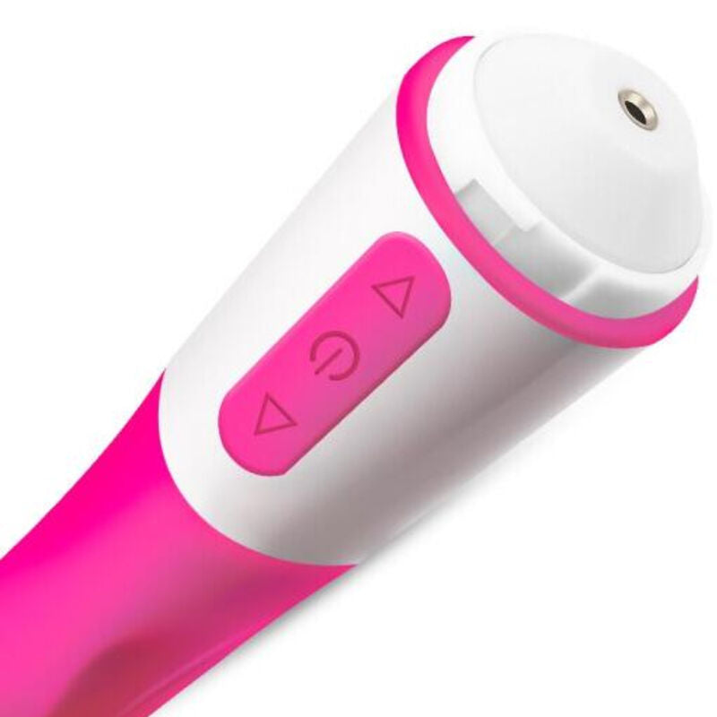 Happy wiederaufladbarer Vibrator und Stimulator in Fuchsie