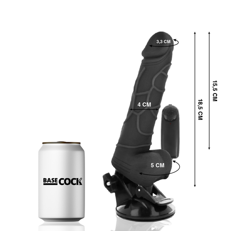 Vibromasseur Réaliste Ventouse Testicules Télécommande 12 Modes - Basecock