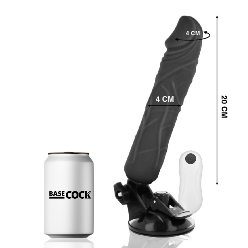 Vibromasseur Réaliste Télécommande 12 Modes Extenseur 20 cm - Basecock