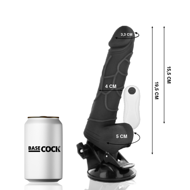 Vibromasseur Réaliste Ventouse Testicules Télécommande 12 Modes - Basecock